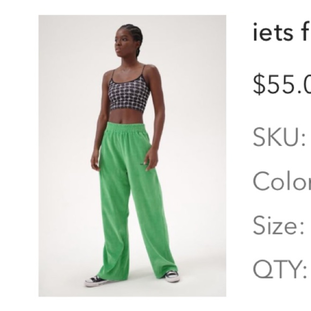 iets frans velour track pants
